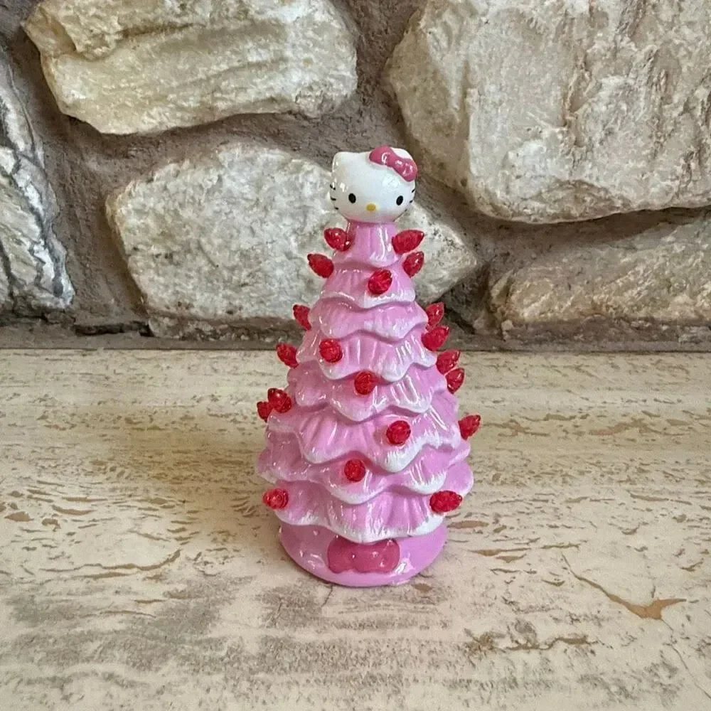 Hello kitty ceramic Christmas tree small 5.8” Holiday Christmas Sanrio hellokitt